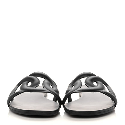 Hermes Rubber Aloha Sandals 41 Black 2 of 11
