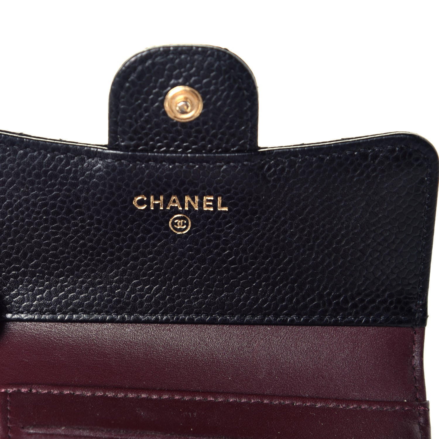 Chanel Caviar Quilted Compact Flap Wallet Black 6 of 10