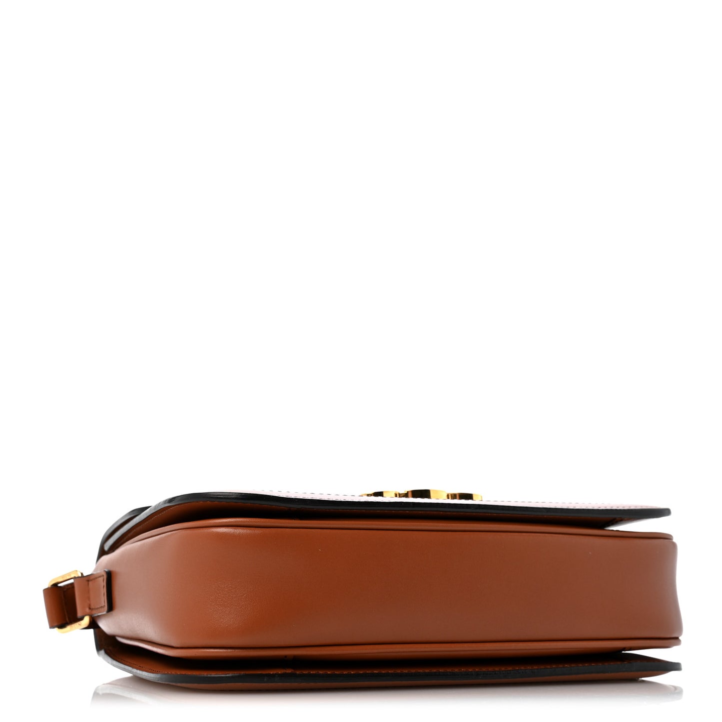 Textile Natural Calfskin Medium Triomphe Bag White Tan