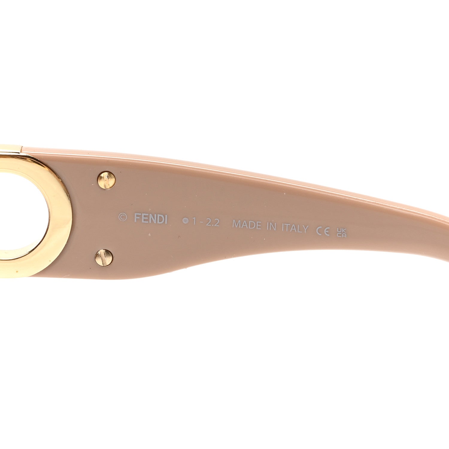 Fendi Acetate O'Lock Cat Eye Sunglasses FE40064I Beige 5 of 6