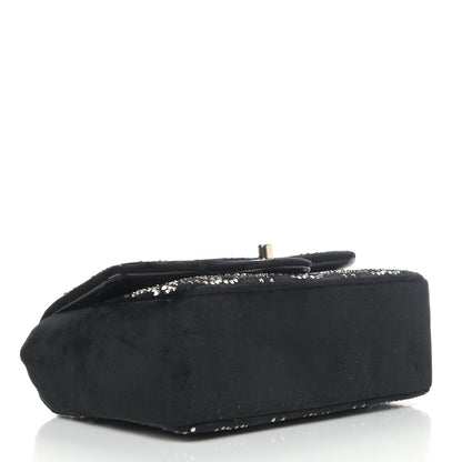 Chanel Velvet Crystal Mini Rectangular Flap Black 3 of 4