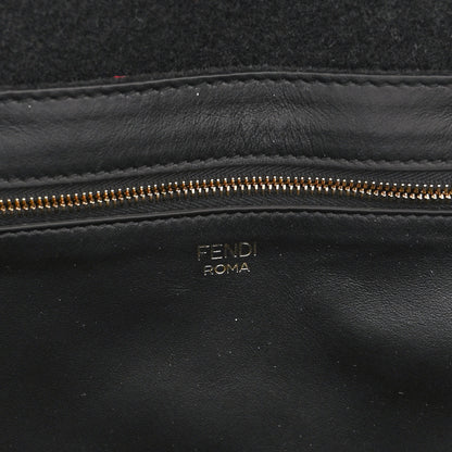 Fendi X FILA Glazed Fabric FF 1974 Mania Shopping Tote Bag Mogano Panna White 6 of 9