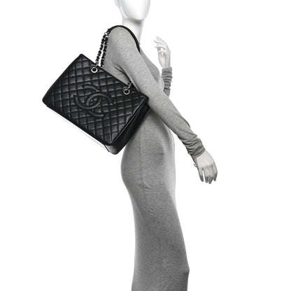 Chanel Caviar Quilted Grand Shopping Tote GST Black 2 of 11