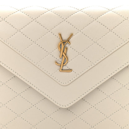 Saint Laurent Lambskin Quilted Mini Gaby Satchel Blanc Vintage 8 of 12