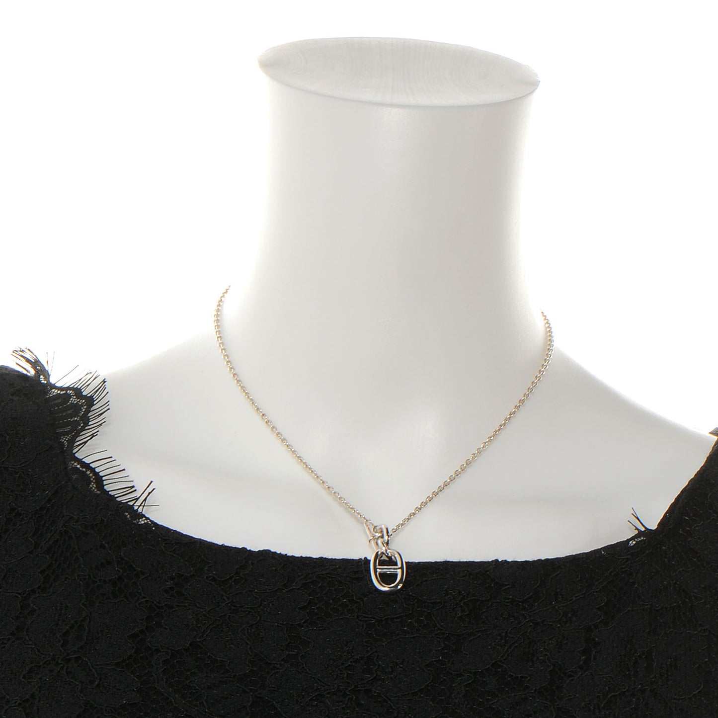 Sterling Silver Amulette Chaine d'Ancre Necklace