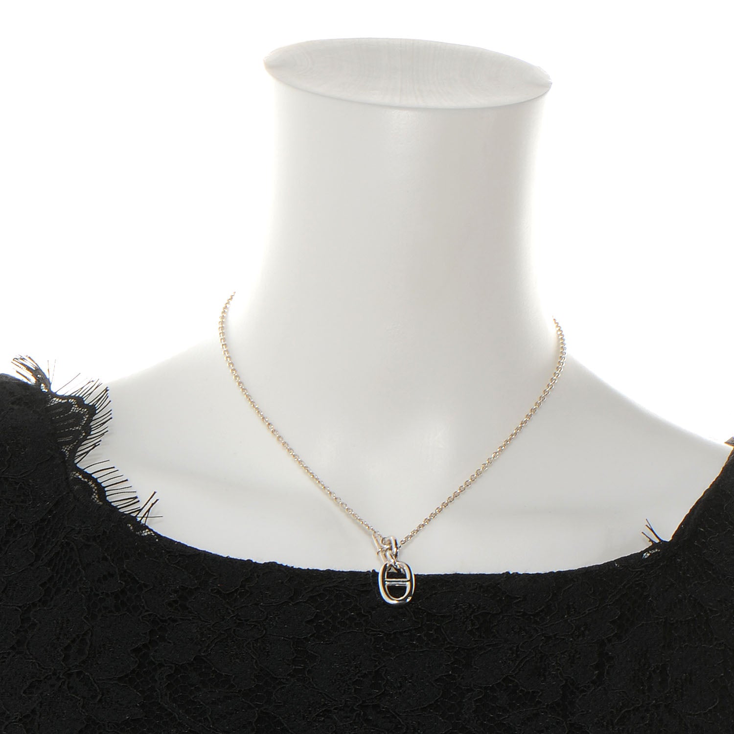 Hermes Sterling Silver Amulette Chaine d'Ancre Necklace 2 of 6