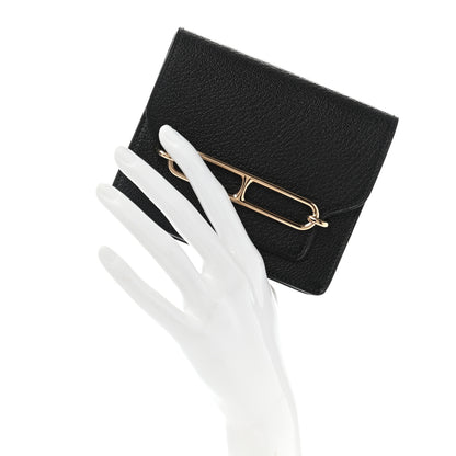 Hermes Chevre Mysore Roulis Slim Wallet Black 2 of 6
