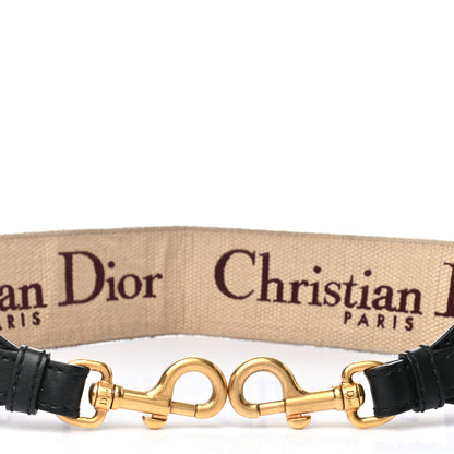 Christian Dior Canvas Embroidered Shoulder Strap Burgundy 4 of 5