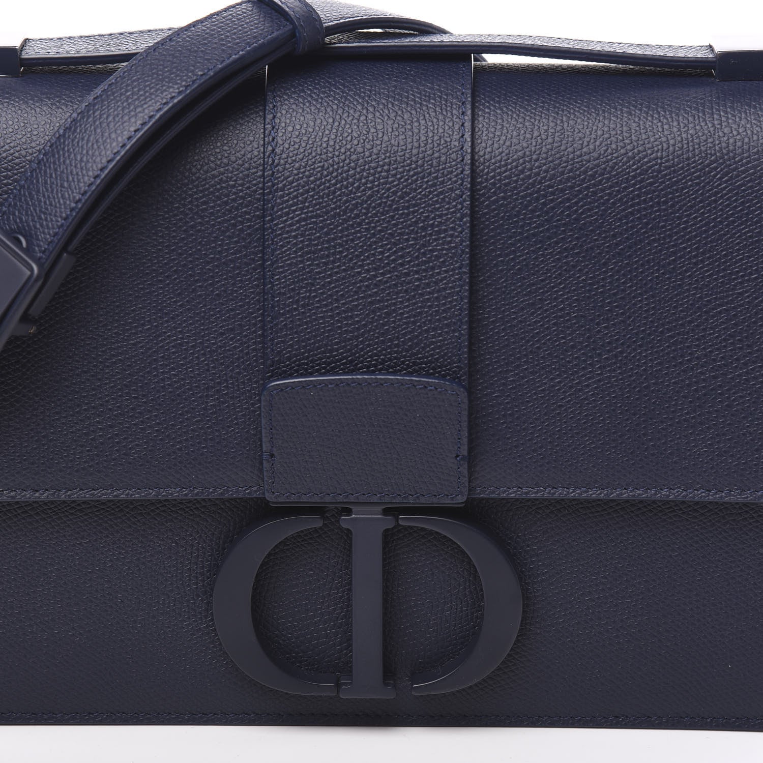 Christian Dior Ultra Matte Grained Calfskin 30 Montaigne Flap Bag Navy 7 of 10