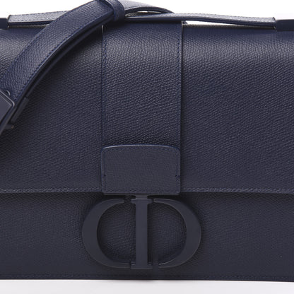 Christian Dior Ultra Matte Grained Calfskin 30 Montaigne Flap Bag Navy 7 of 10