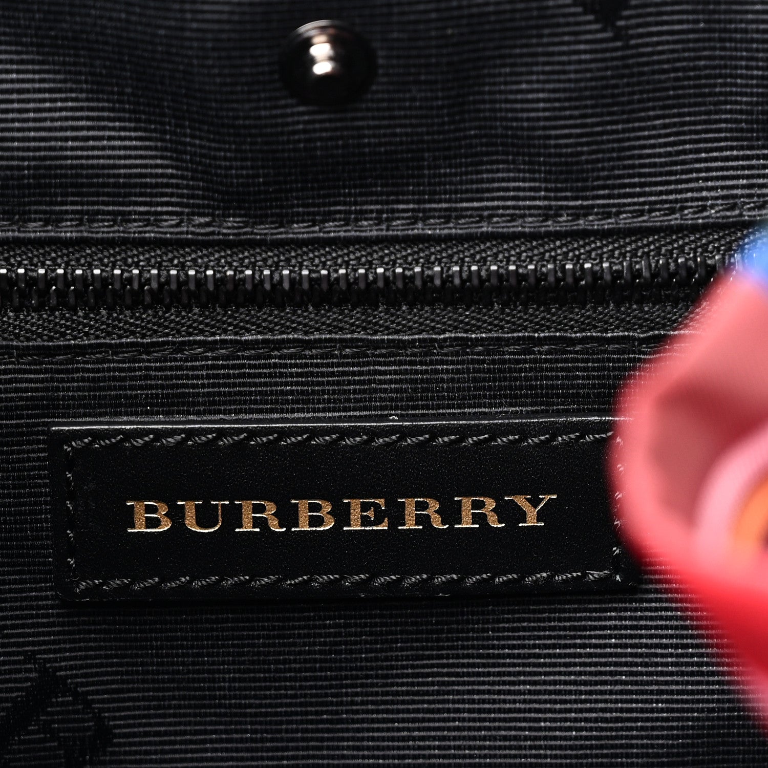 Burberry Laminated Tartan Patchwork Medium Rucksack Backpack Military Red 6 of 9