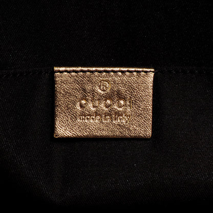 Gucci Crystal Monogram Medium Web Handle Vertical Tote Bronze 7 of 8