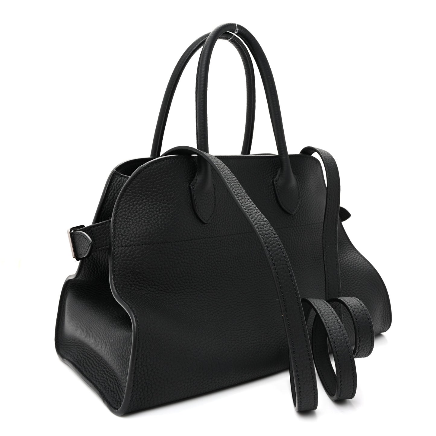 Matte Grained Calfskin Soft Margaux 12 Black
