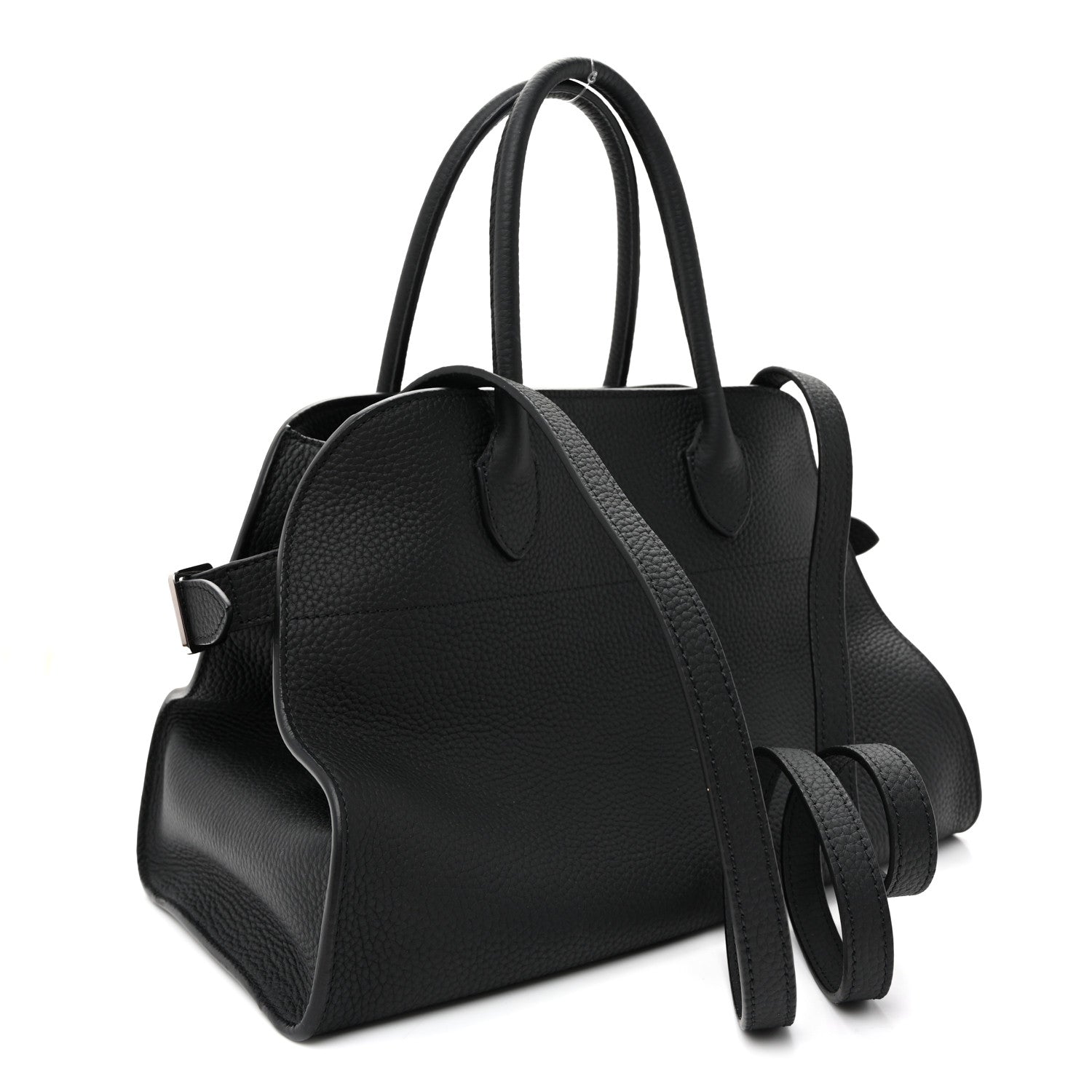 The Row Matte Grained Calfskin Soft Margaux 12 Black 3 of 9
