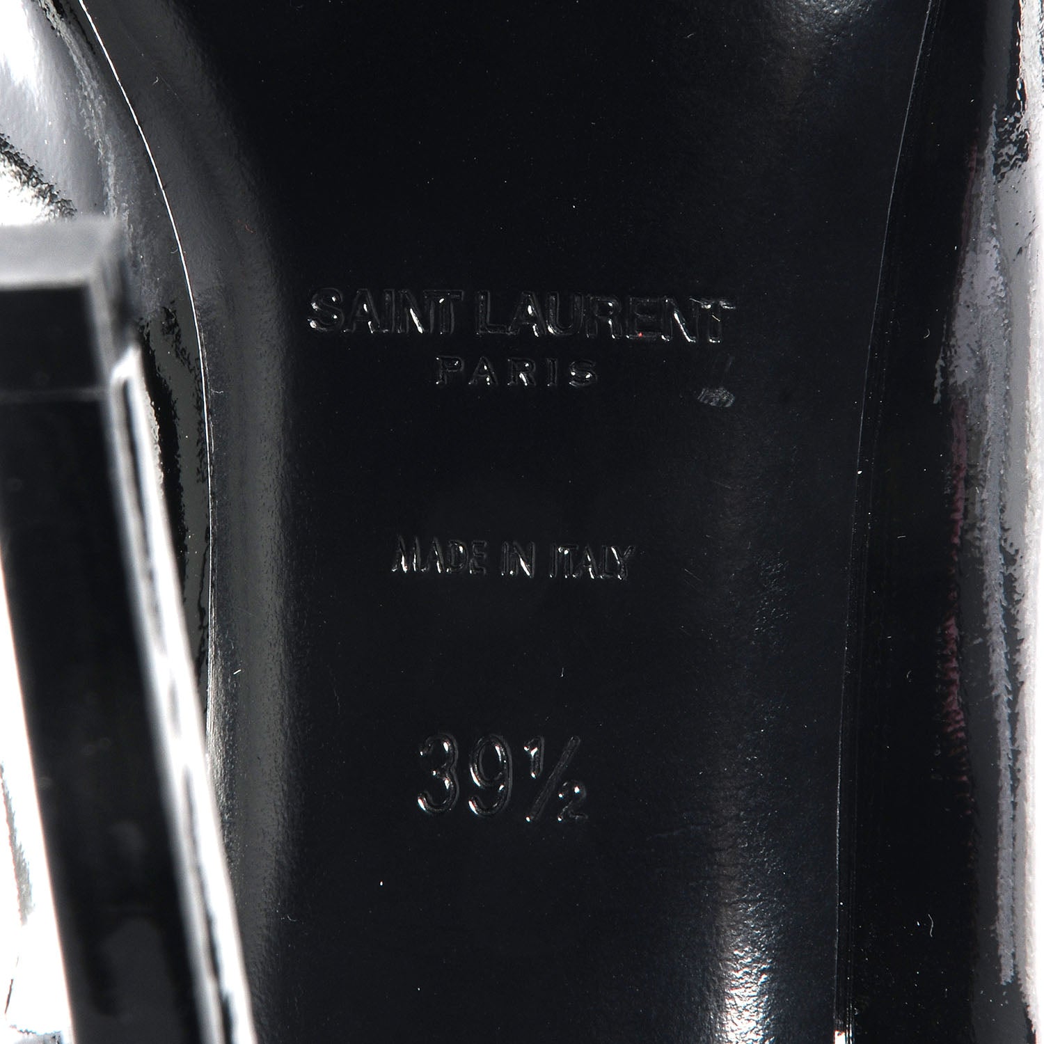 Saint Laurent Patent Paris 110 Escarpin Thorn Pump Black 6 of 7