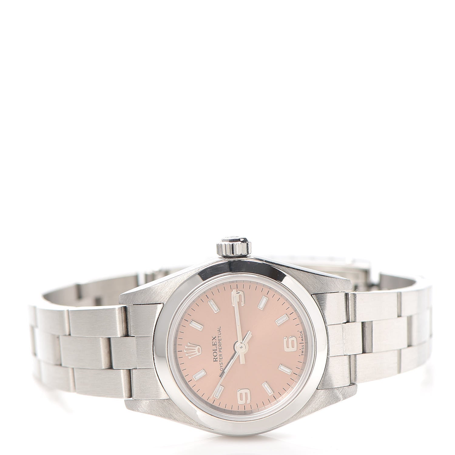 Rolex Stainless Steel 24mm Oyster Perpetual Watch Pink 76080 2 of 5