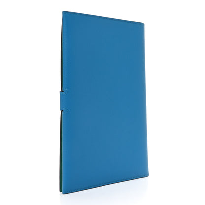 Hermes Evercolor Verso RMS Toutenmain Wallet Bleu Zanzibar Vert Vertigo 3 of 6
