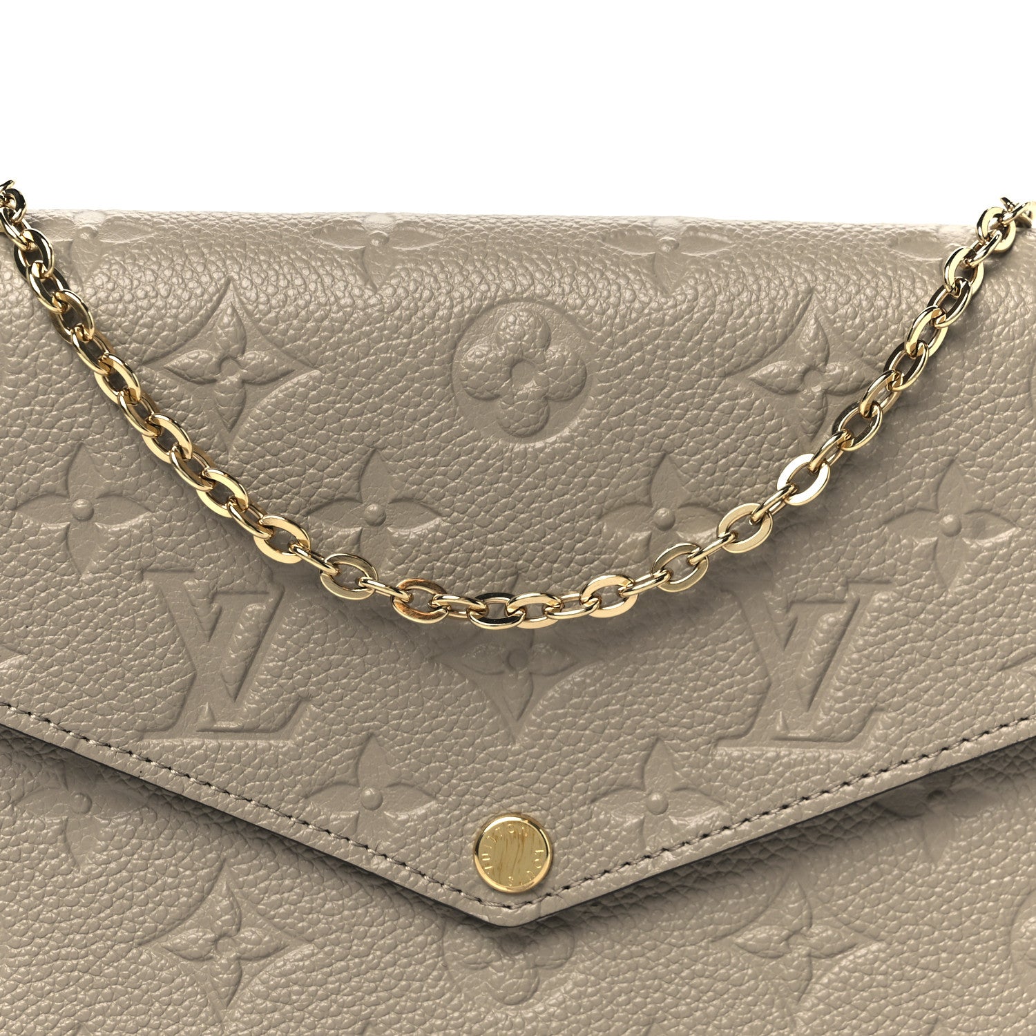 Louis Vuitton Empreinte Pochette Felicie Chain Wallet Tourterelle 12 of 16