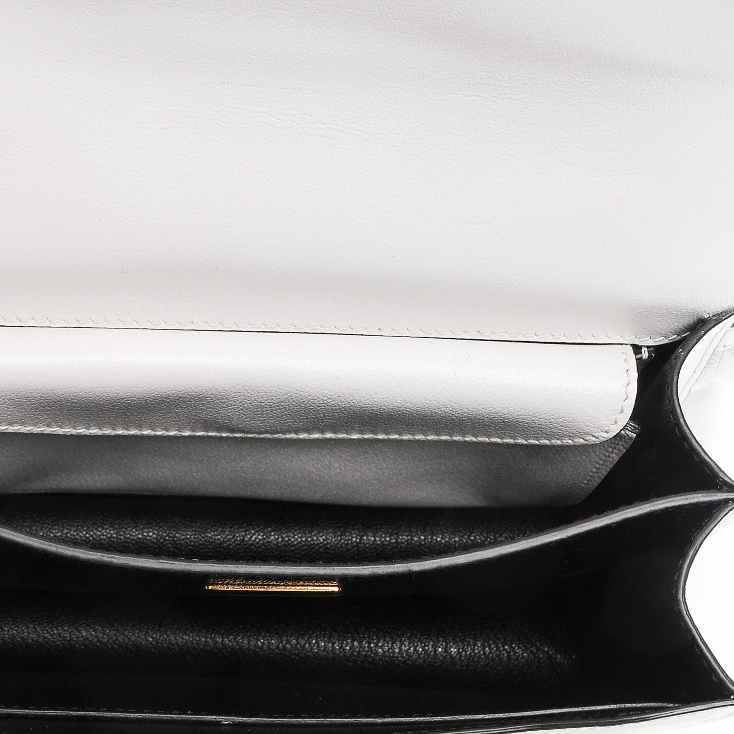 Prada Calfskin Embroidered Cahier Bag White Black 5 of 6