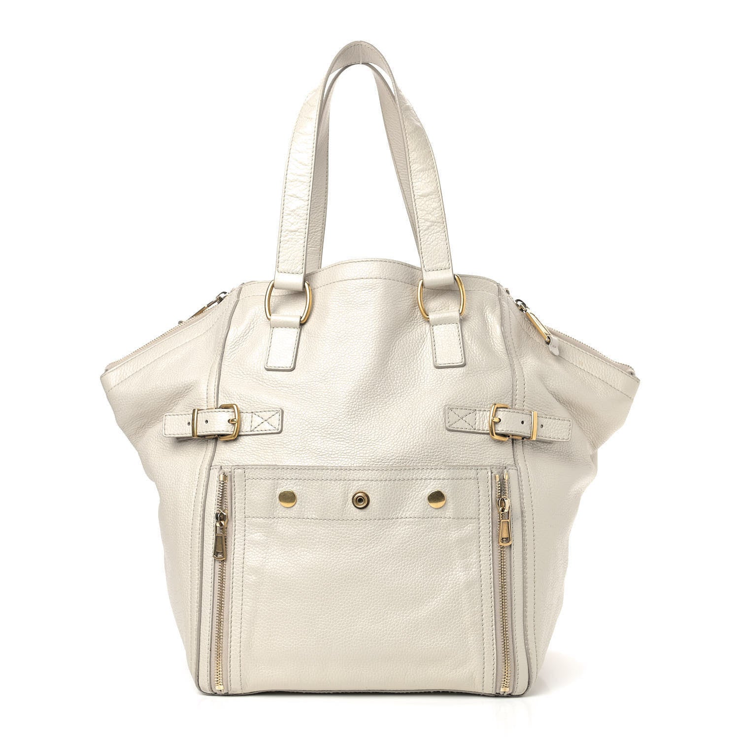 Saint Laurent Calfskin Large Downtown Tote Ivory 1 of 15