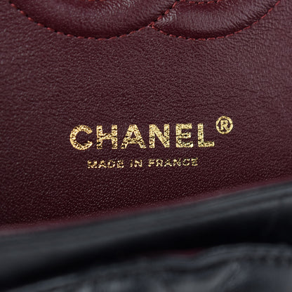 Chanel Lambskin Quilted Medium Double Flap Black 6 of 12