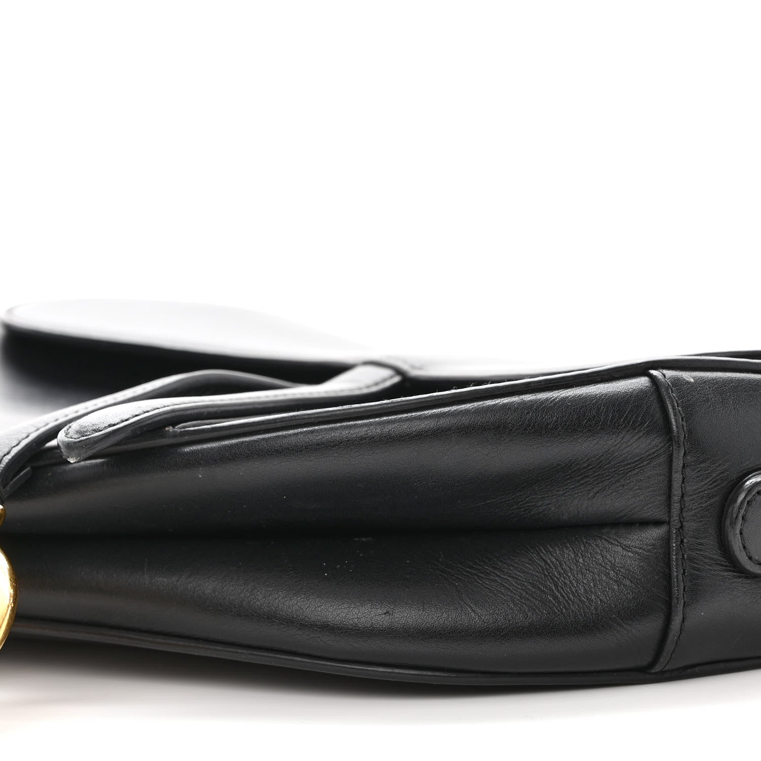 Christian Dior Calfskin Saddle Bag Black 10 of 11