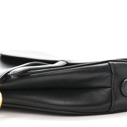 Christian Dior Calfskin Saddle Bag Black 10 of 11