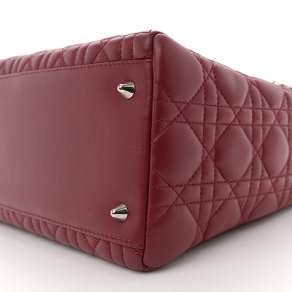 Christian Dior Lambskin Cannage Medium Lady Dior Dark Red 10 of 10
