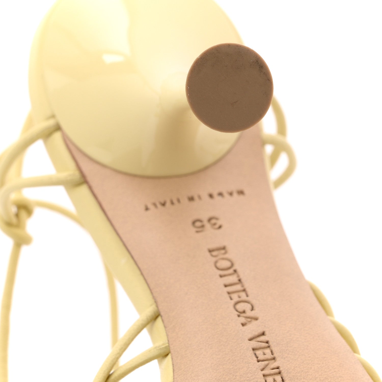 Bottega Veneta Nappa Dot Ankle Tie Sandals 35 Moon Beam 9 of 9