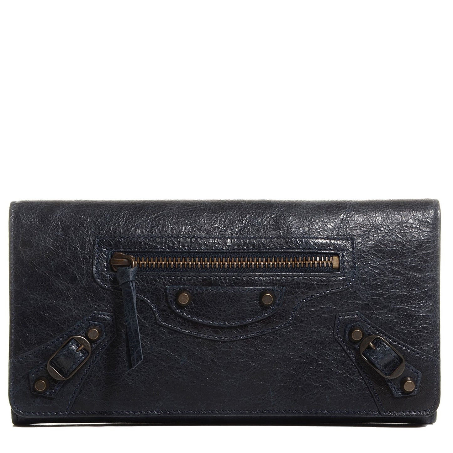 Agneau Classic Hardware Money Wallet Dark Night