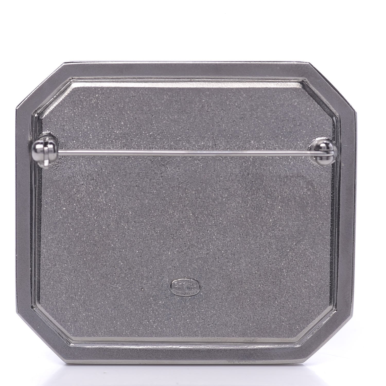 Chanel Crystal CC Brooch Silver 3 of 4