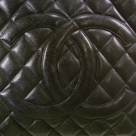 Caviar Medallion Tote Black