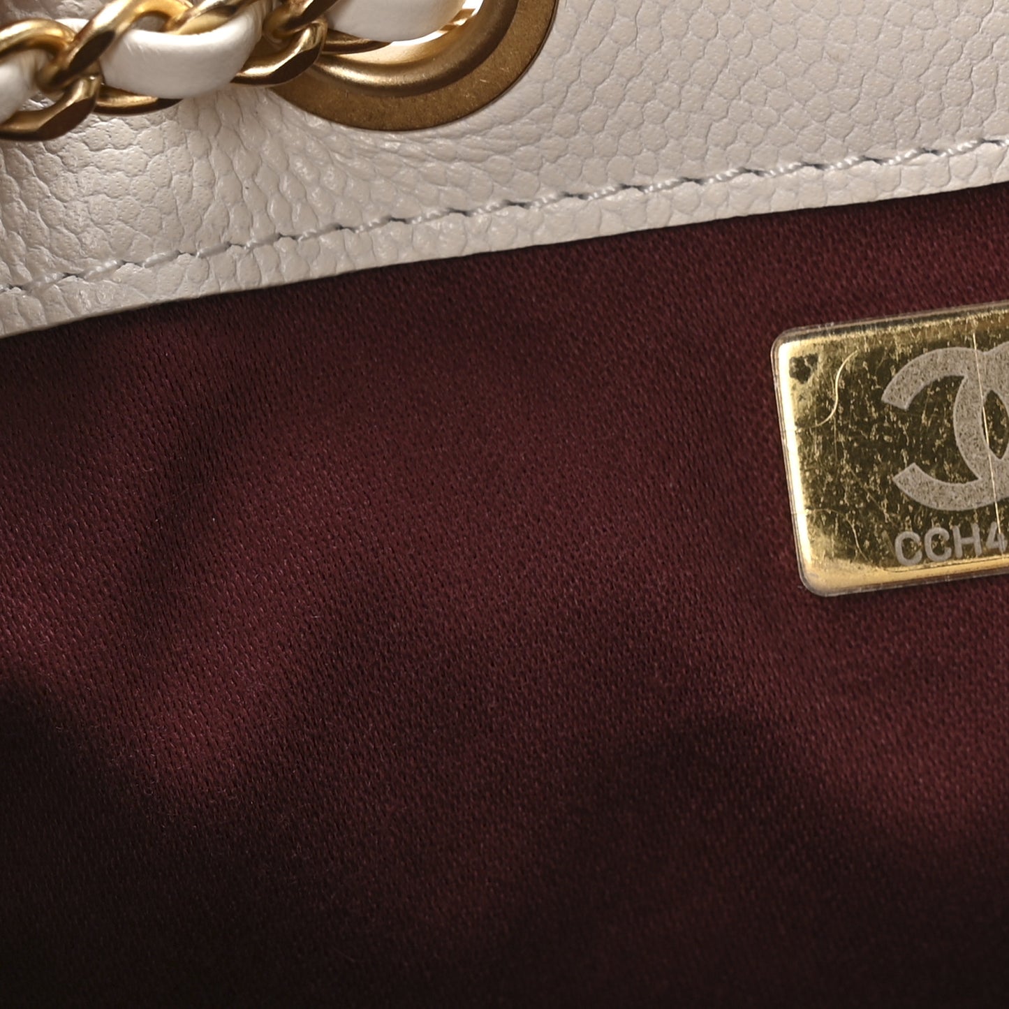 Caviar Quilted Mini Chanel 25 Handbag White