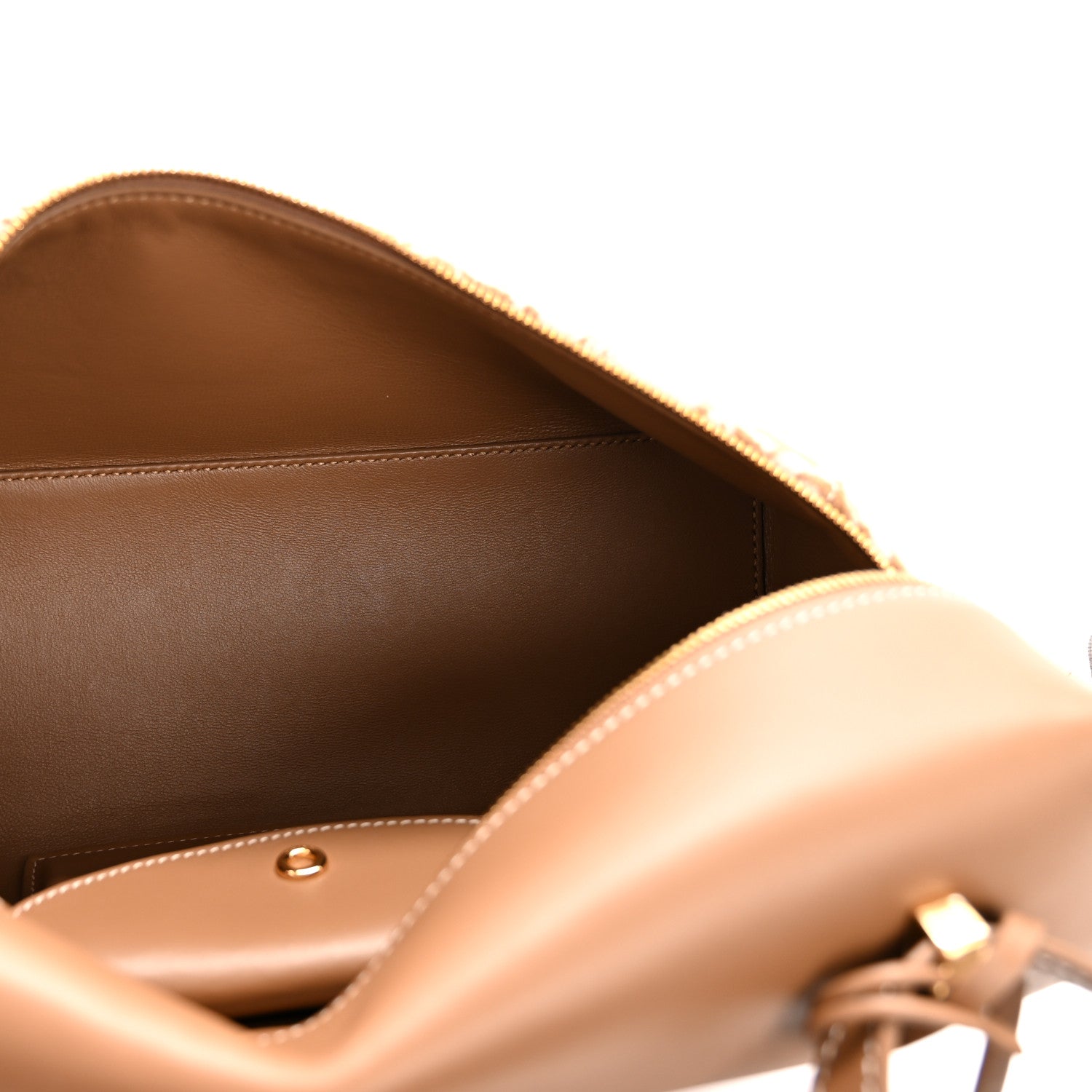Loro Piana Calfskin Wool Cashmere Close Up Cardo Extra Bag L27 Golden Chestnut Sun Gold 5 of 12