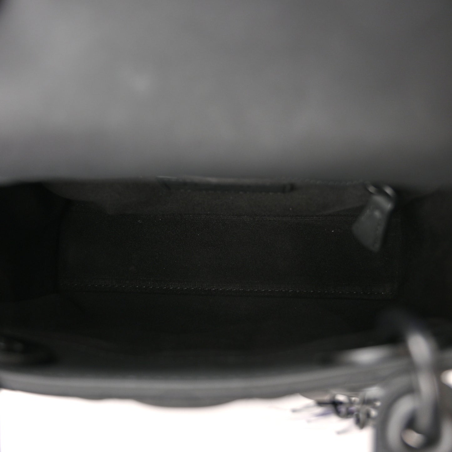 Ultra Matte Calfskin Cannage Mini Lady Dior Black
