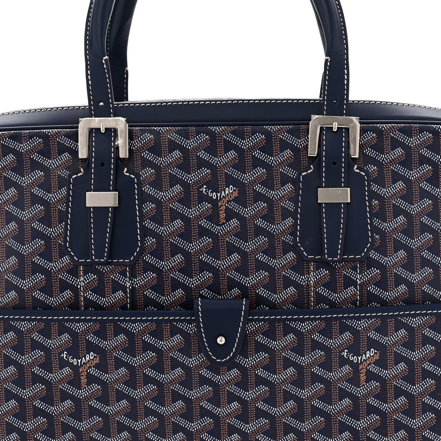 Goyardine Ambassade MM Briefcase Navy