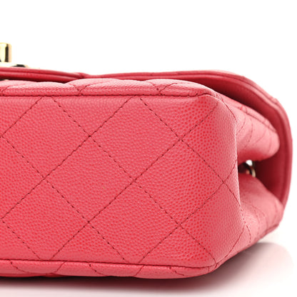 Chanel Caviar Quilted Mini Rectangular Flap Coral 9 of 9