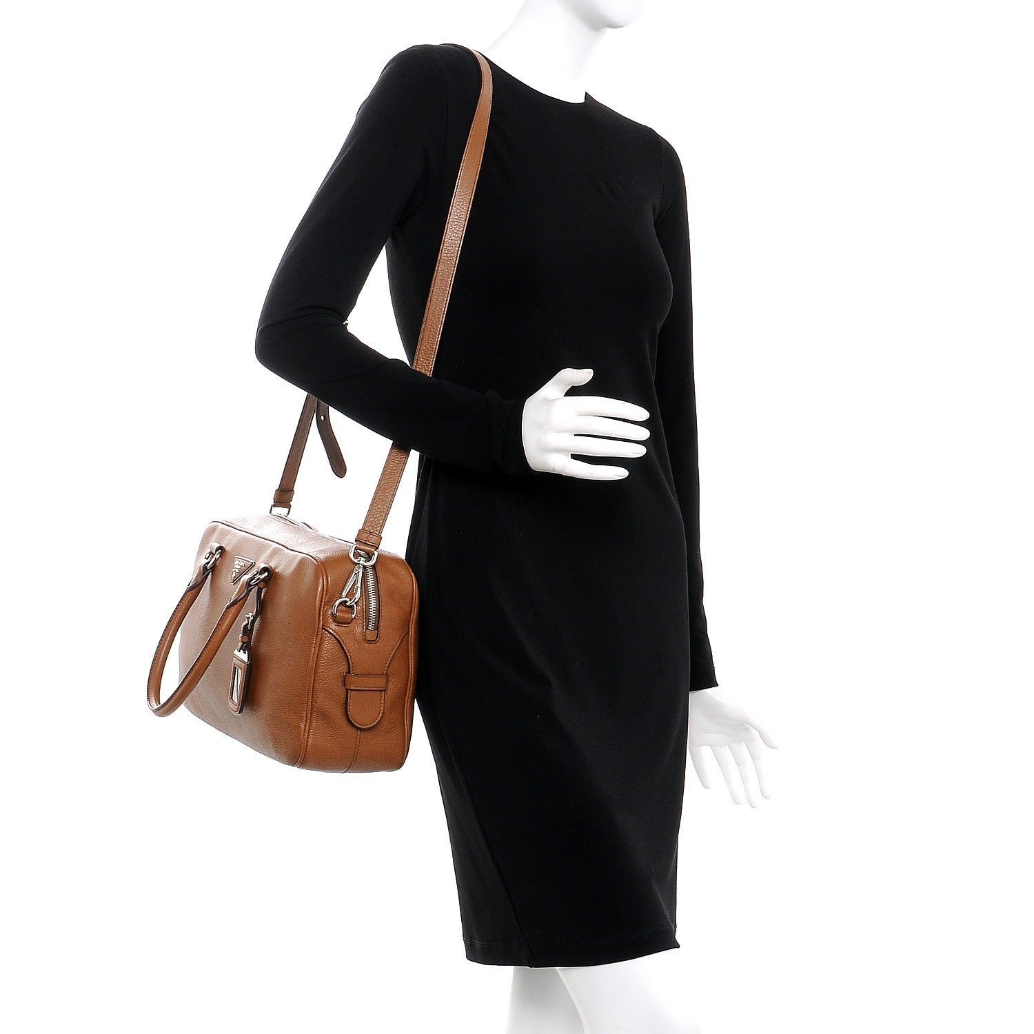 Prada Vitello Phenix Bauletto Cannella 2 of 8