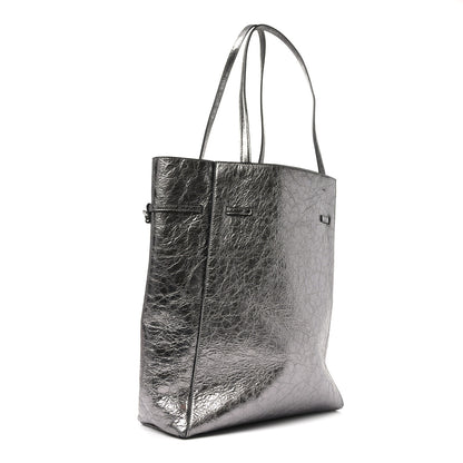Givenchy Metallic Calfskin Voyou Medium Tote Bag Silver 3 of 9