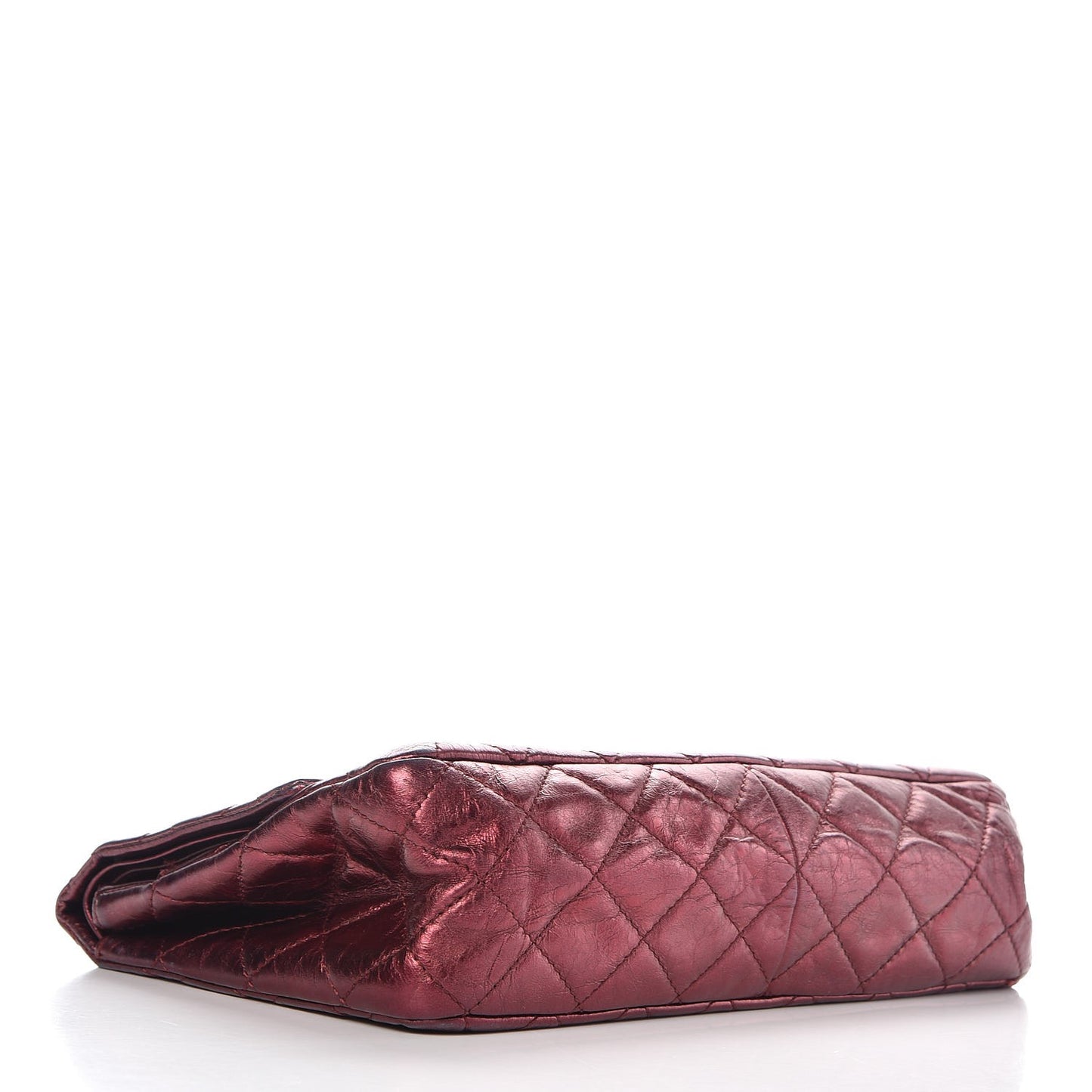 Metallic Aged Calfskin Quilted 2.55 Reissue 227 Flap Dark Red