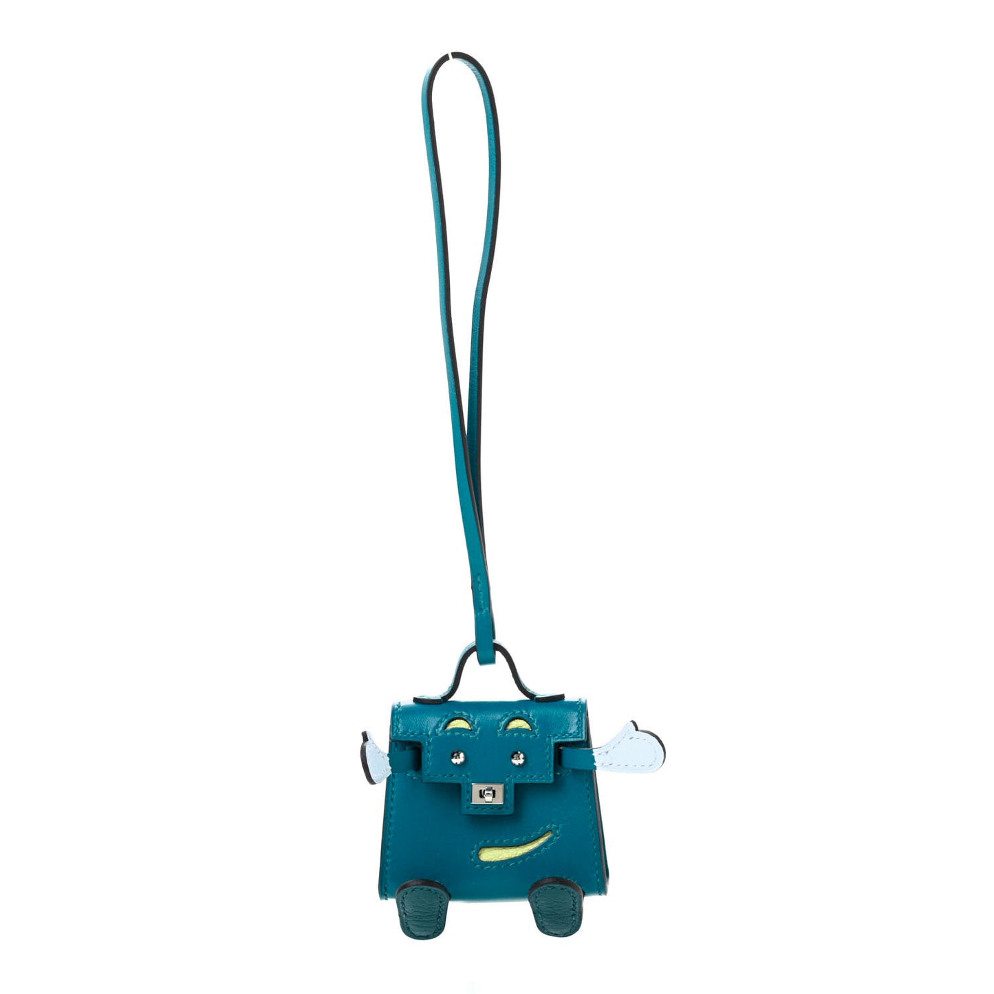 Tadelakt Chevre Mysore Kelly Quelle Idole Bag Charm Bleu Izmir Jaune Bourgeon Bleu Brume Vert Bosphore