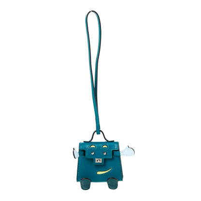 Hermes Tadelakt Chevre Mysore Kelly Quelle Idole Bag Charm Bleu Izmir Jaune Bourgeon Bleu Brume Vert Bosphore 1 of 4