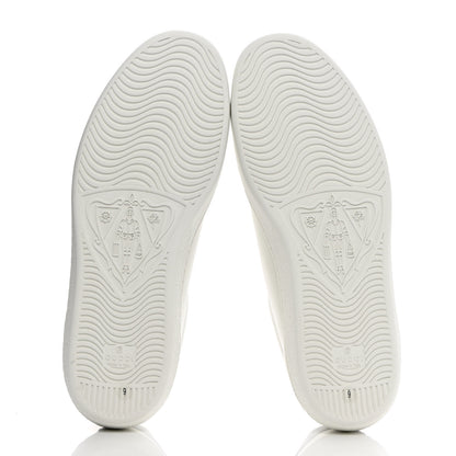 Gucci Calfskin Interlocking G Perforated Mens Ace Sneakers 9 White Grey Sky 5 of 11