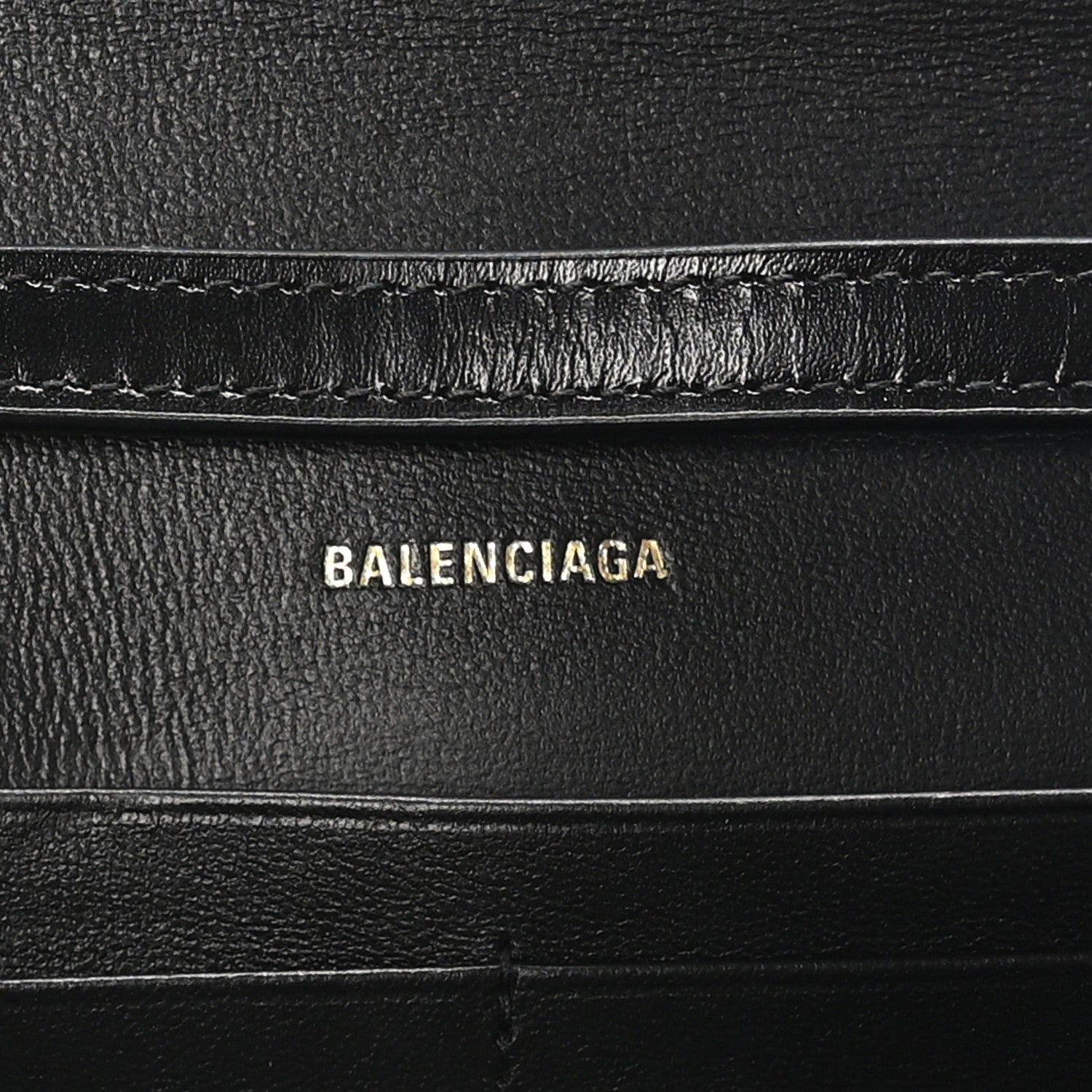Balenciaga Smooth Calfskin Hourglass Continental Wallet On Strap Black 6 of 9