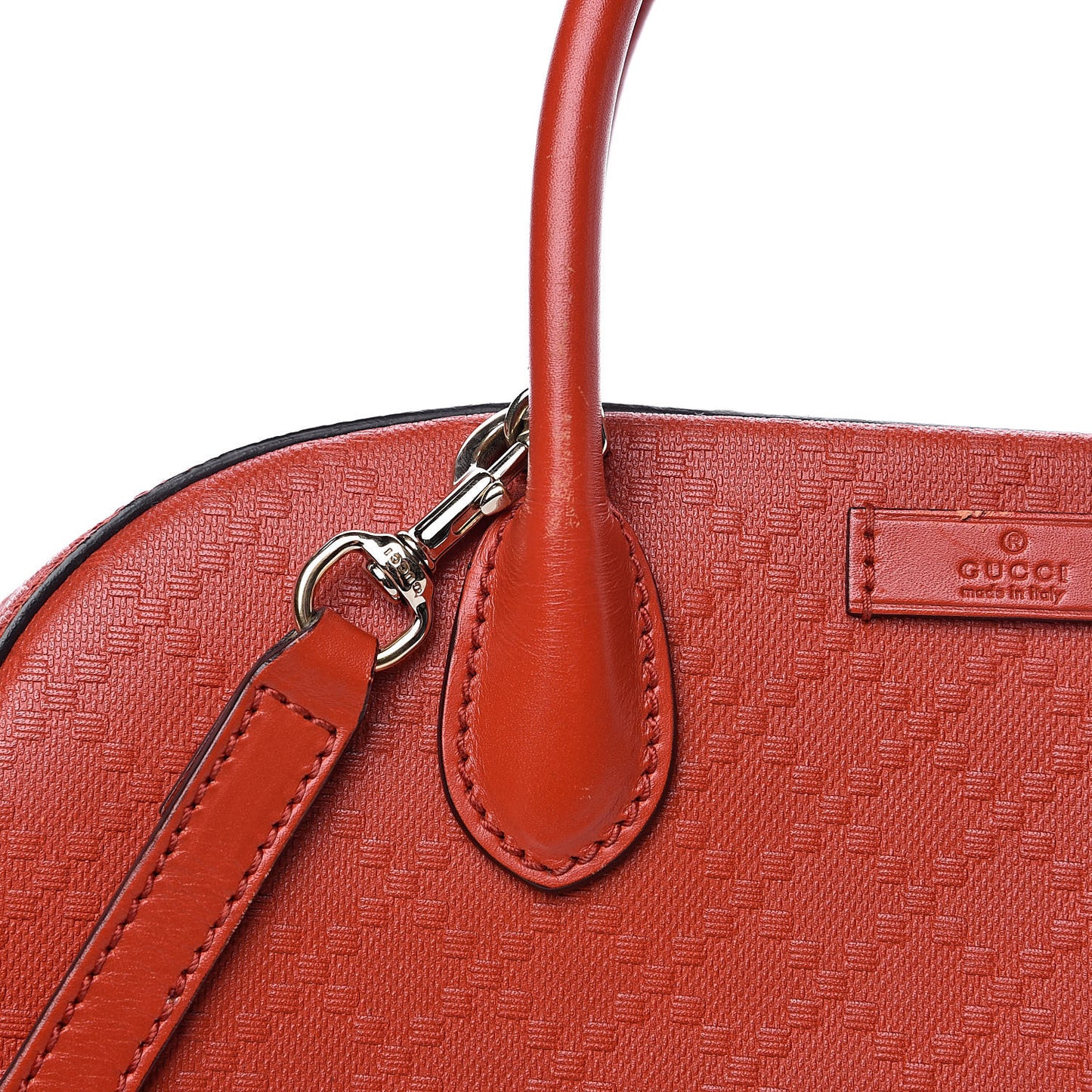 Calfskin Diamante Small Top Handle Bag Orange