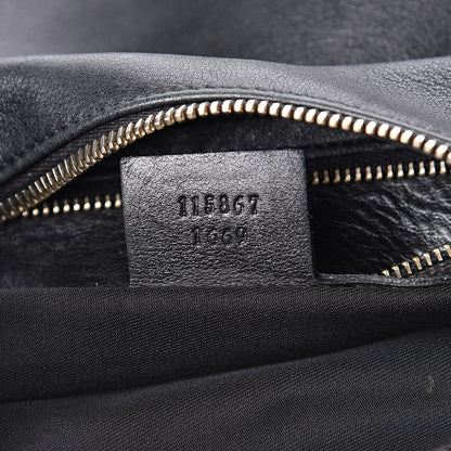 Gucci Calfskin Medium Horsebit Chain Hobo Black 7 of 16
