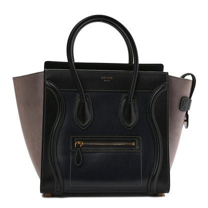 Celine Glazed Calfskin Micro Tri-Color Luggage Dark Blue 1 of 11