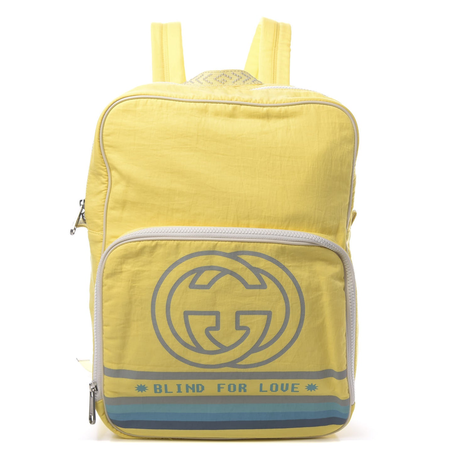 Nylon Twill Blind For Love Interlocking G Backpack Pastel Yellow Multicolor