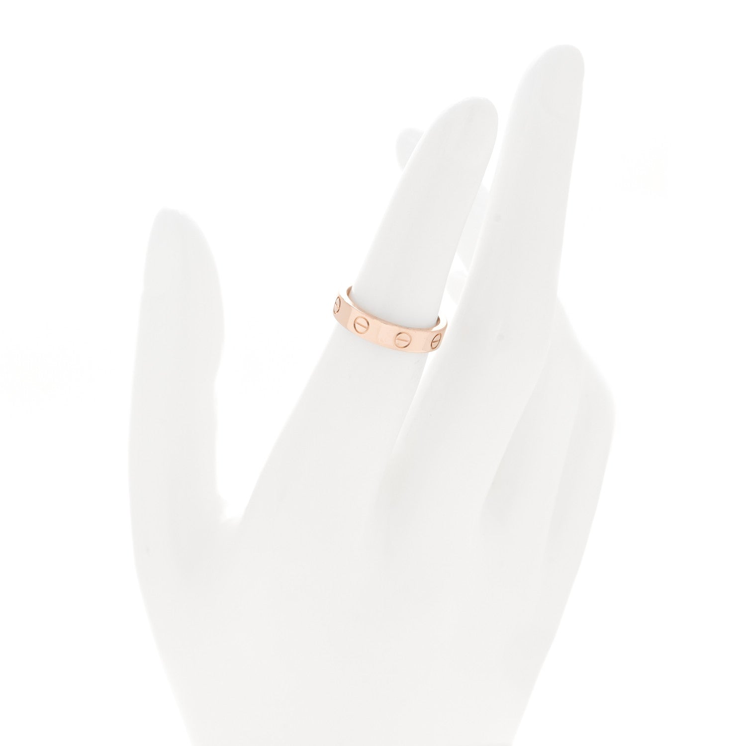 Cartier 18K Pink Gold Diamond 4mm LOVE Wedding Band Ring 49 5 2 of 4