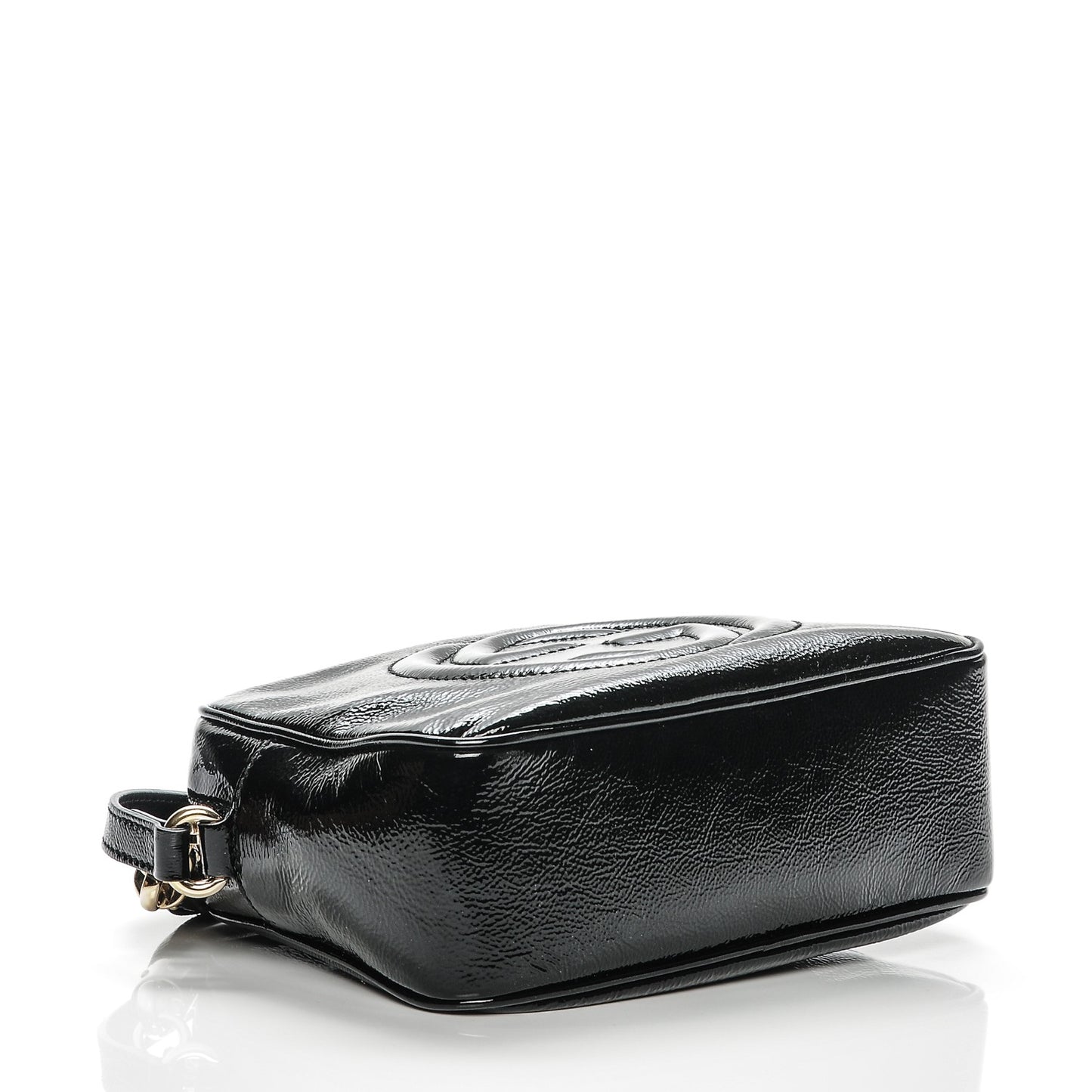 Soft Patent Small Soho Disco Bag Black